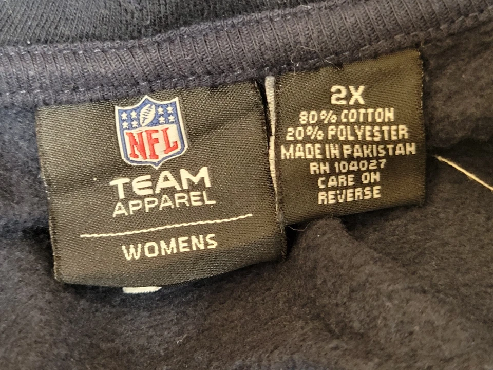 NFL Denver Broncos Full Zip Embroidered Hooded Sweatshirt, New (Women's 2X) - Image 3 of 4