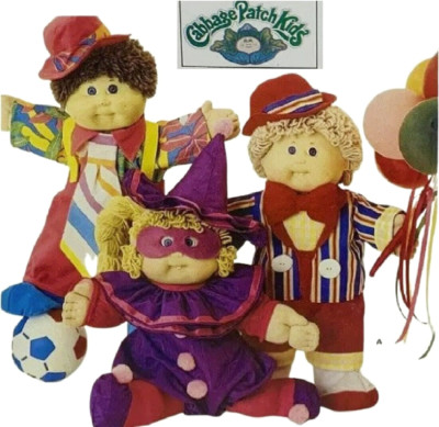 Butterick  4076 Cabbage Patch Kids Clown Circus Costumes Sewing Pattern Vintage