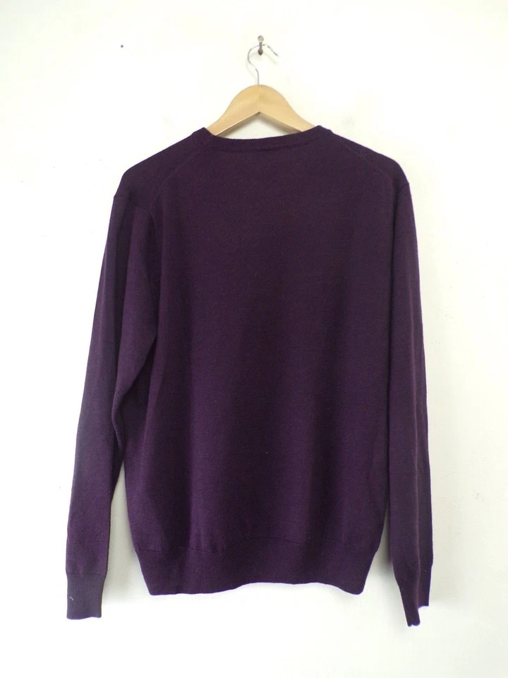 JOS A BANK мужской фиолетовый ворота шерстяная смесь пуловер свитер размер средний - Изображение 4 из 4