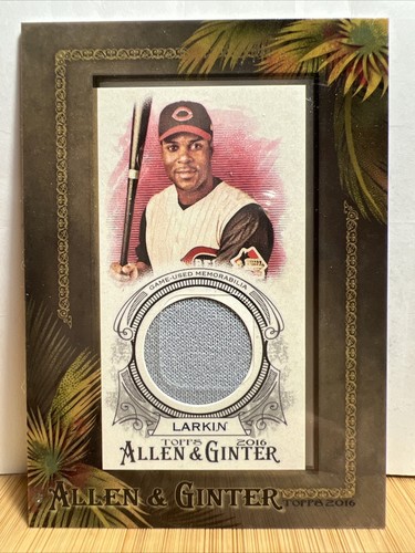 2016 Allen & Ginter Barry Larkin  Framed Jersey Relic Card - Picture 1 of 2