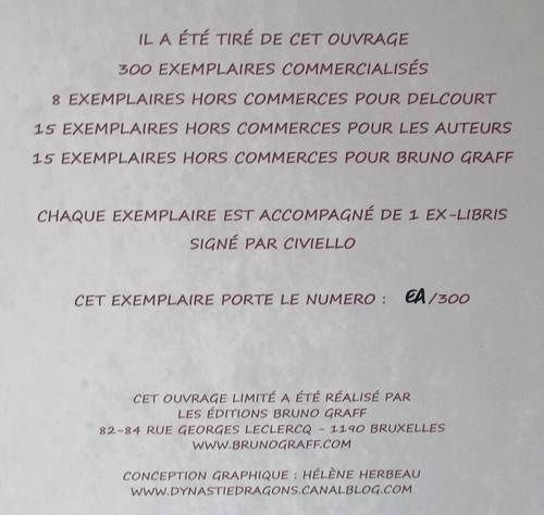 Tirage DYNASTIE des DRAGONS tome 1 La Colère de Ying Long - 300ex. Bruno Graff - Picture 5 of 8
