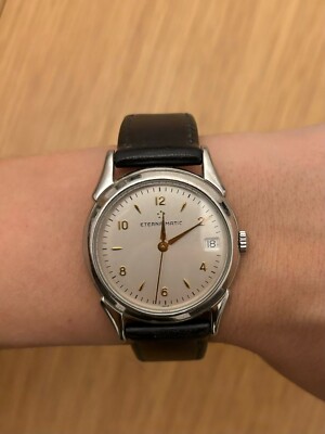 Vintage ETERNA - Automatic Armbanduhr Stahl Bumper Kal. 1159H - 35 mm ca. 1948