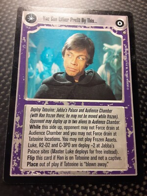 Decipher Star Wars CCG Enhanced Jabba's Palace RARE Lt Play BB Profit/Destroyed