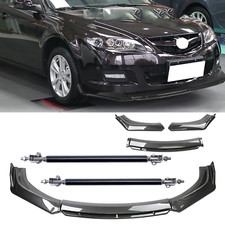 Carbon Fiber Black Front Bumper Lip Chin Body Kit Spoiler For Mazda Protege
