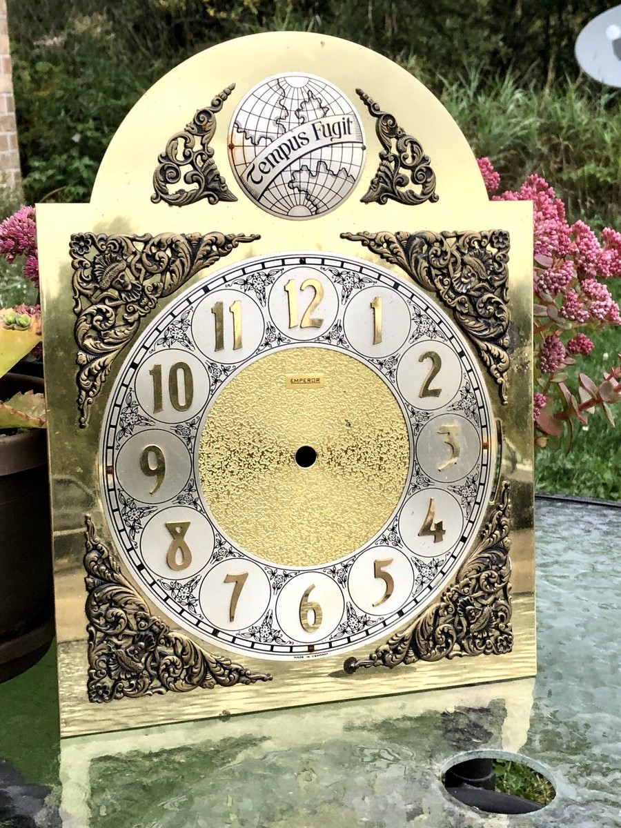 Antique Vtg Emperor Mid Century Ornate Grandfather’s Clock Face Plate- NOS