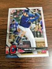 NOAH NAYLOR 2018 BOWMAN DRAFT BASE CARD #BD-193 INDIANS (FIRST ROOKIE)