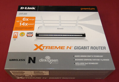 D-Link Router DIR-655 300 Mbps 4-Port Wireless Xtreme N+ Gigabit Very Good