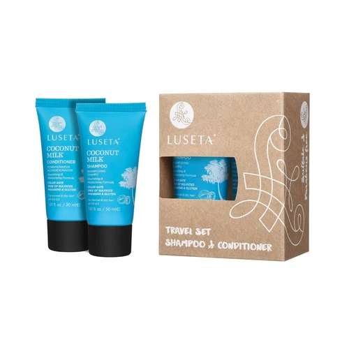 Luseta Coconut Milk Shampoo&Conditioner Travel Set Nourishing&Moisturizing Hair
