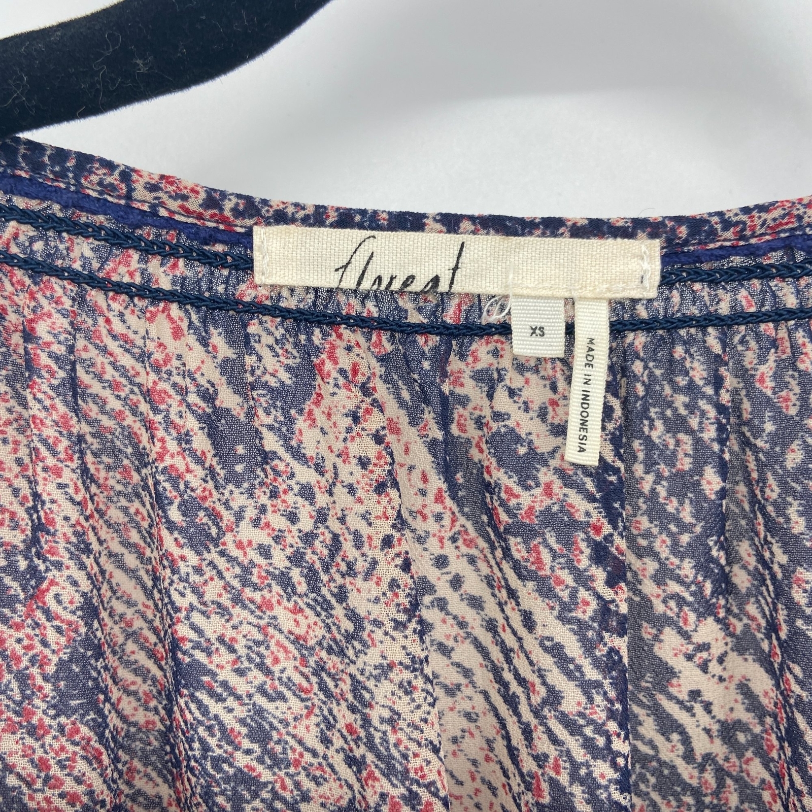 ANTHOPOLOGIE Floreat Zarrah Blue Python Print Tas… - image 6