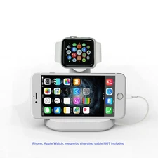 Charging Station Dock with Built-in In Insert Slots for Smart Watch and iPhone