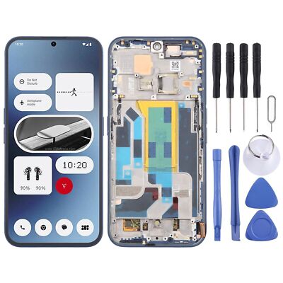 LCD Display Touch Screen Digitizer with Frame (Blue) For Nothing Phone (2A) A142