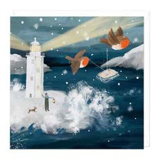 Whistlefish Robin Post Christmas Card Box Light House Keeper Cornwall Z283