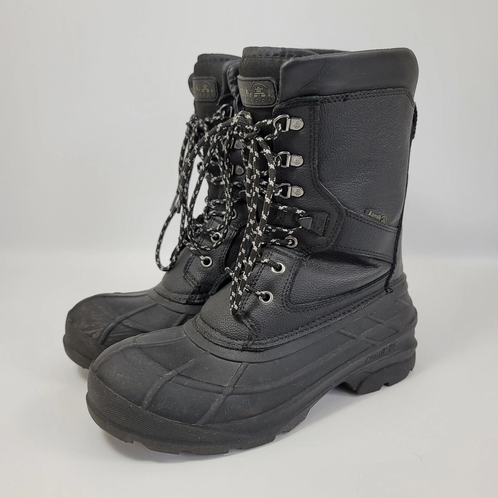 Kamik NationProw Waterproof Winter Boots Black Men's 8