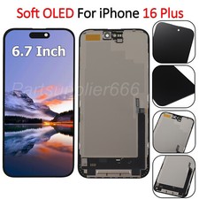 6.7  For iPhone 16 Plus Soft OLED Screen Replacement Display Assembly Digitizer