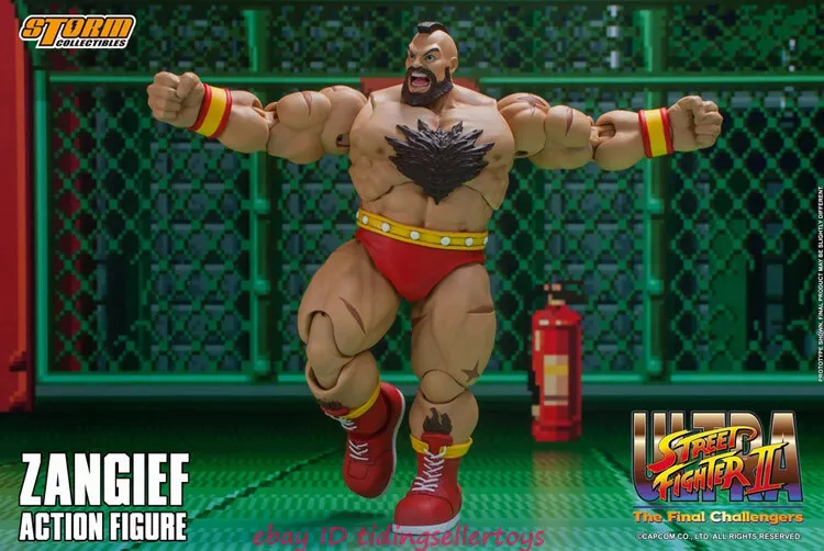 Storm Toys Zangief Street Fighter II 1/12 Action Figure Model Red 7'' Stock