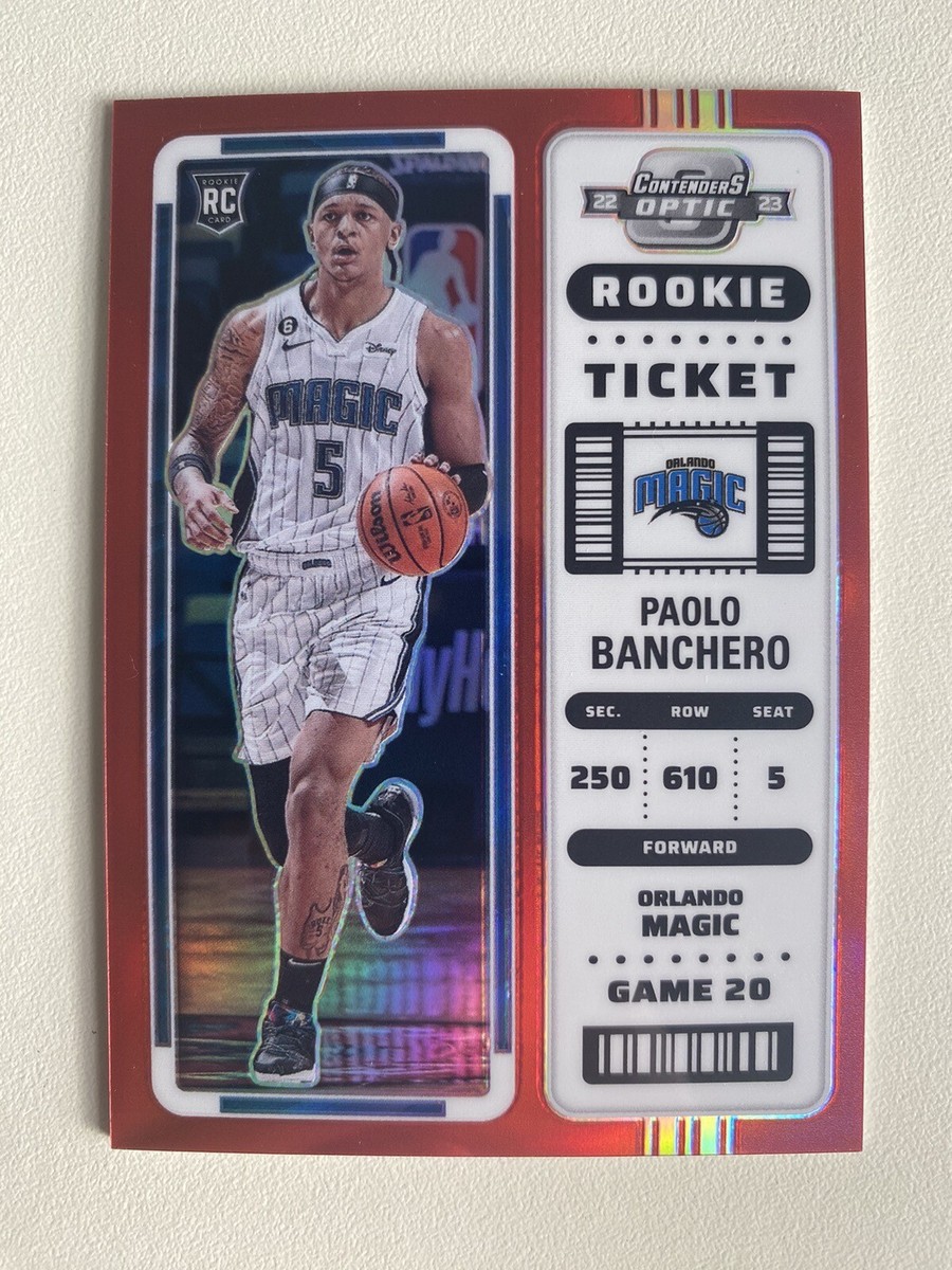 2022-23 Contenders Optic Paolo Banchero Rookie Ticket RC Red Prizm