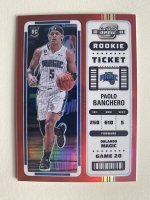 その他 NBA panini Paolo Banchero RC Optic prizm 2022-23 Contenders Optic Paolo Banchero Rookie Ticket RC Red Prizm