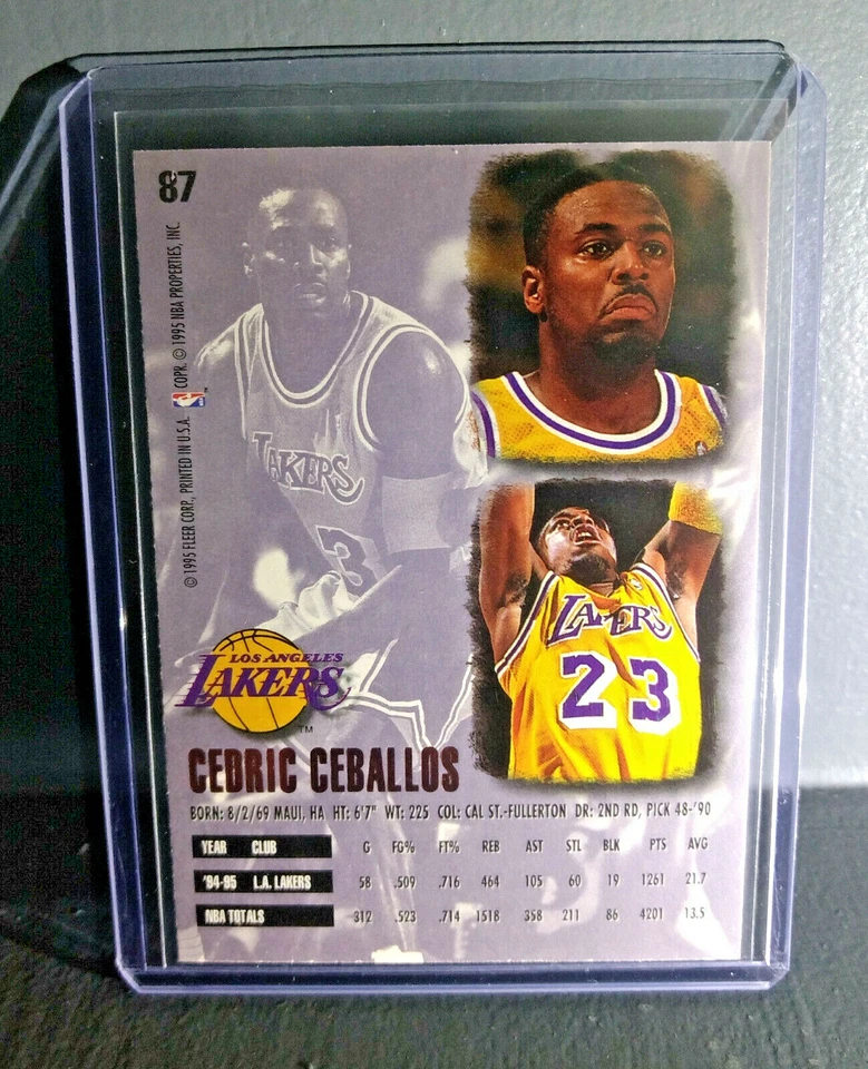 1995-96 Cedric Ceballos Fleer Ultra #87 Basketball Card - Image 2 of 2