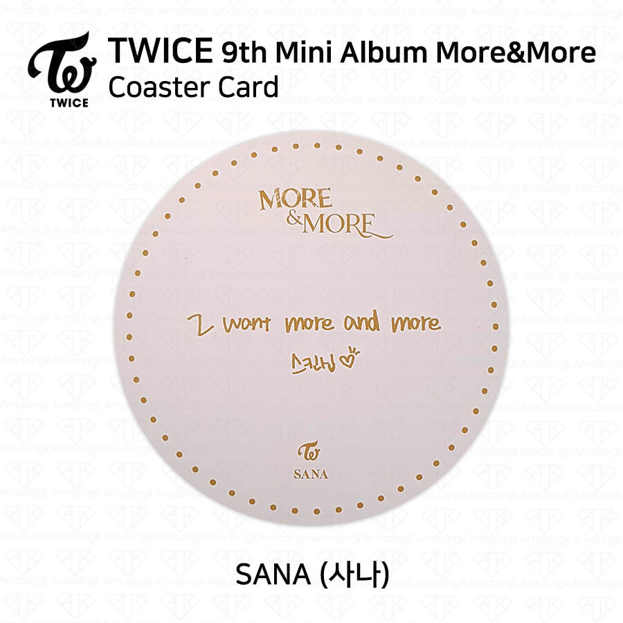 TWICE 9th Mini Album More And More Official Coaster Card K-POP