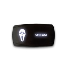 SCREAM - Horizontal LED Rocker Switch 5 Pin Dual Light 20A 12V ON / OFF