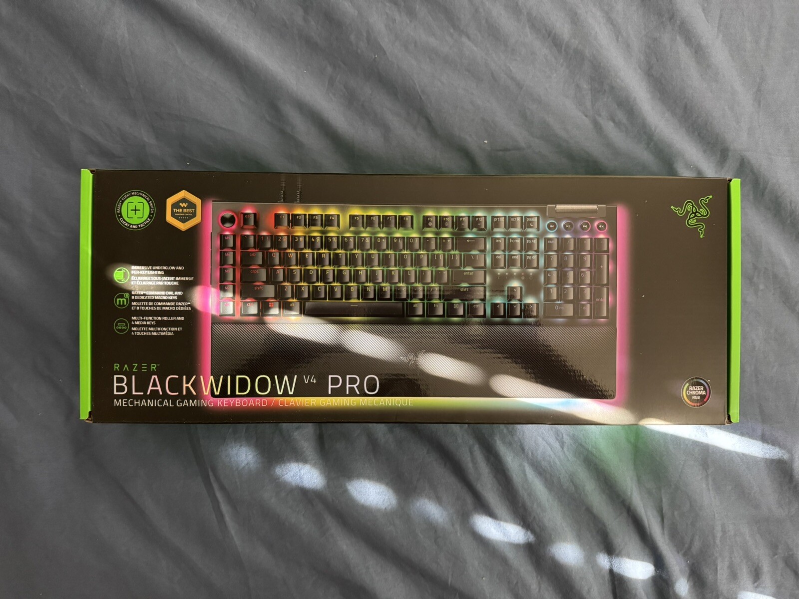 Razer BlackWidow V4 Pro Mechanical Gaming Keyboard - US English, Green Switches