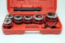Ratchet Pipe Threader Kit Die Bar Head Handle Tool Set  w/ 6 Dies