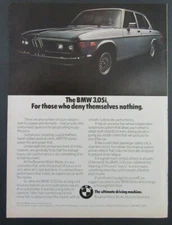 1975 Bavarian Motor Works BMW 3.0Si Luxury Sedan Magazine Ad
