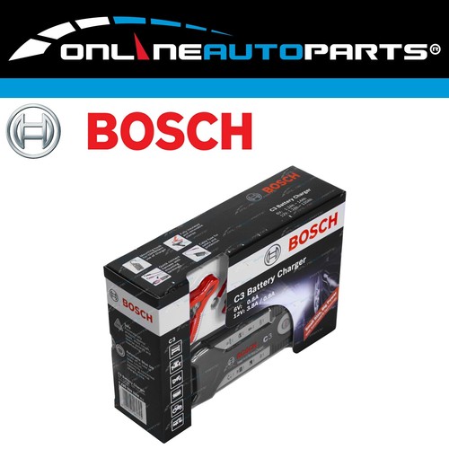 **GENUINE BOSCH** 3.8A C3 Car Bike Battery Charger 6v 12v AGM GEL
