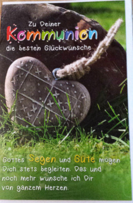 Glückwunschkarte Kommunion Die besten Glückwünsche zu Deiner Kommunion Neu