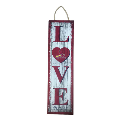 Love My St. Louis Cardinals Long Wooden Sign 5.5 in x 20 in