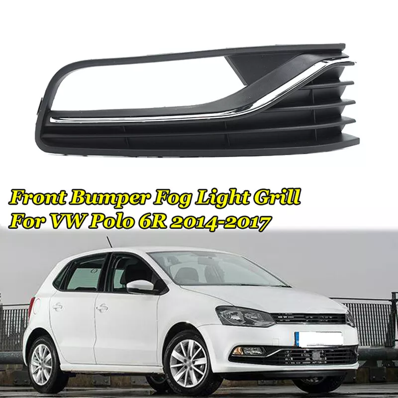 Front Right For Volkswagen Polo 6R 2014-2017 Bumper Fog Light Grill Grille  Cover