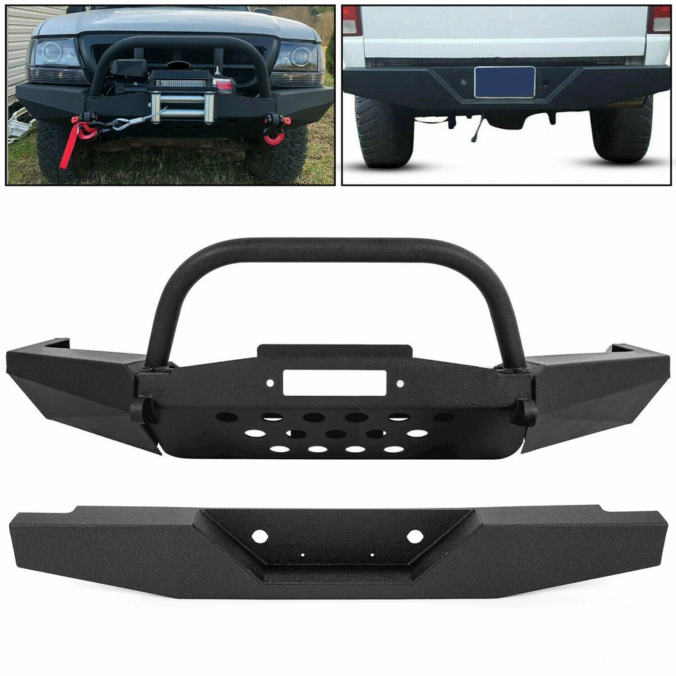 Parachoques de cabrestante delantero con barra Bull / parachoques trasero para Ford Ranger 1993-2011 Foto 2 de 4