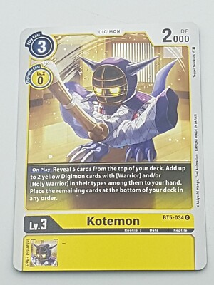 Digimon TCG Kotemon Common NM