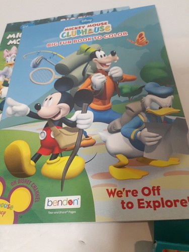 Mickey Mouse and Friends Malbücher 2er Set mit Bonus Buntstiften Neu! - Bild 3 von 6