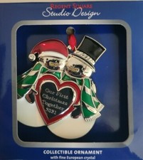 Regent Square Studio Design Christmas Ornament First Together 2021 Snowman