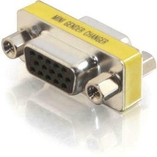 C2G 18962 HD15 VGA F/F Mini Gender Changer Coupler - 1 x HD-15 Female