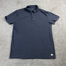 Vuori Polo Shirt Mens Large Blue Strato Tech Golf Performance Golfer Stretch