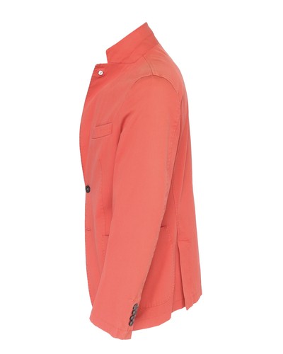 Neu mit Etikett Ezzelino Sportmantel koralle Stretch Baumwolle Luxus Italien 48 schmale Passform - Bild 2 von 4