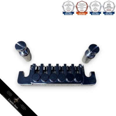 Guyker Epiphone TP6 Style Stop Saitenhalter Chrom mit Feinstimmern