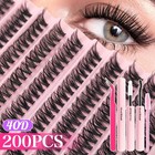 640 Individual Eyelash Extension Cluster Lash Kit Bond & Seal Glue D Curl Lashes