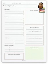 Teacher Planner Daily Planner Notepads Teacher Supplies Teacher Stationery