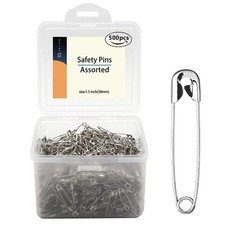 1.5Inch/38mm Safety Pins Bulk 38mm-500pcs 38mm-500pcs