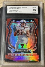 2020 Prizm Draft Picks Patrick Mahomes Crusade Red Prizm Gem Mint 10
