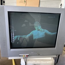 Sanyo DS20424 20 Gray CRT TV 480i NTSC Built-In Tuner Tested