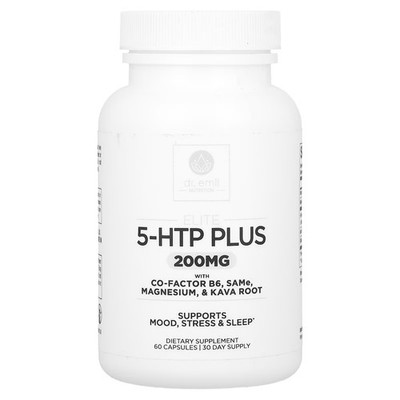 2 X Dr. Emil Nutrition, Elite, 5-HTP Plus with Co-Factor B6, SAMe, M-Worldwide