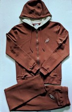 BRIONI MENS BROWN COTTON TRACKSUIT JACKET AND PANTS SIZE L