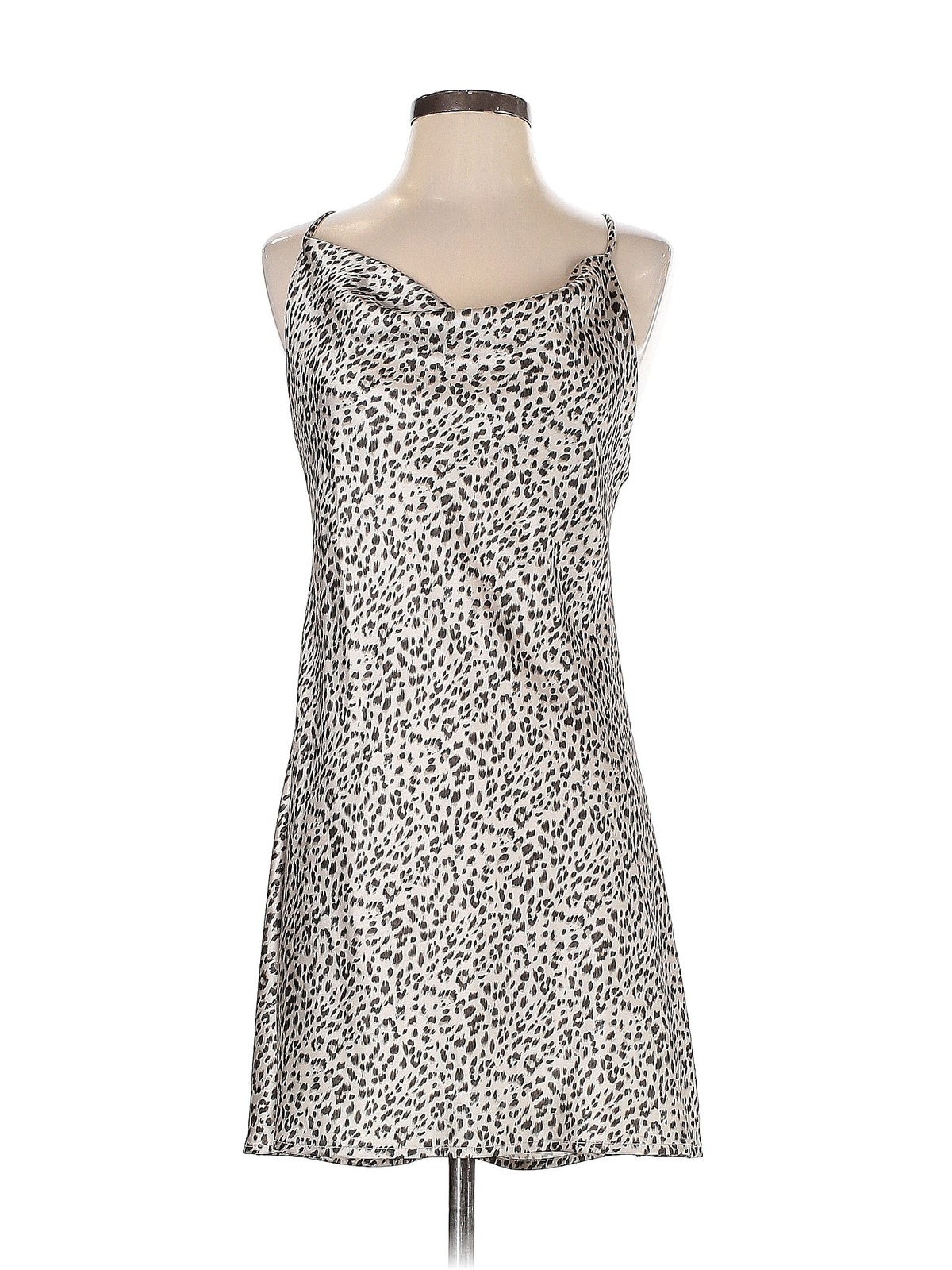 Polly Womens Silver Cocktail Party Dress Size 4-image