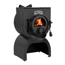 Werkstattofen Bruno Mini II mit Herdplatte 9 kW Untergestell Move schwarz A