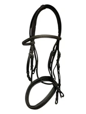 Double Bridle W/ Reins - Black - F/S - USED