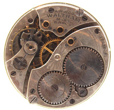 1907 WALTHAM POCKET WATCH MOVEMENT 16236058 GRADE 115 0s 15j LN2